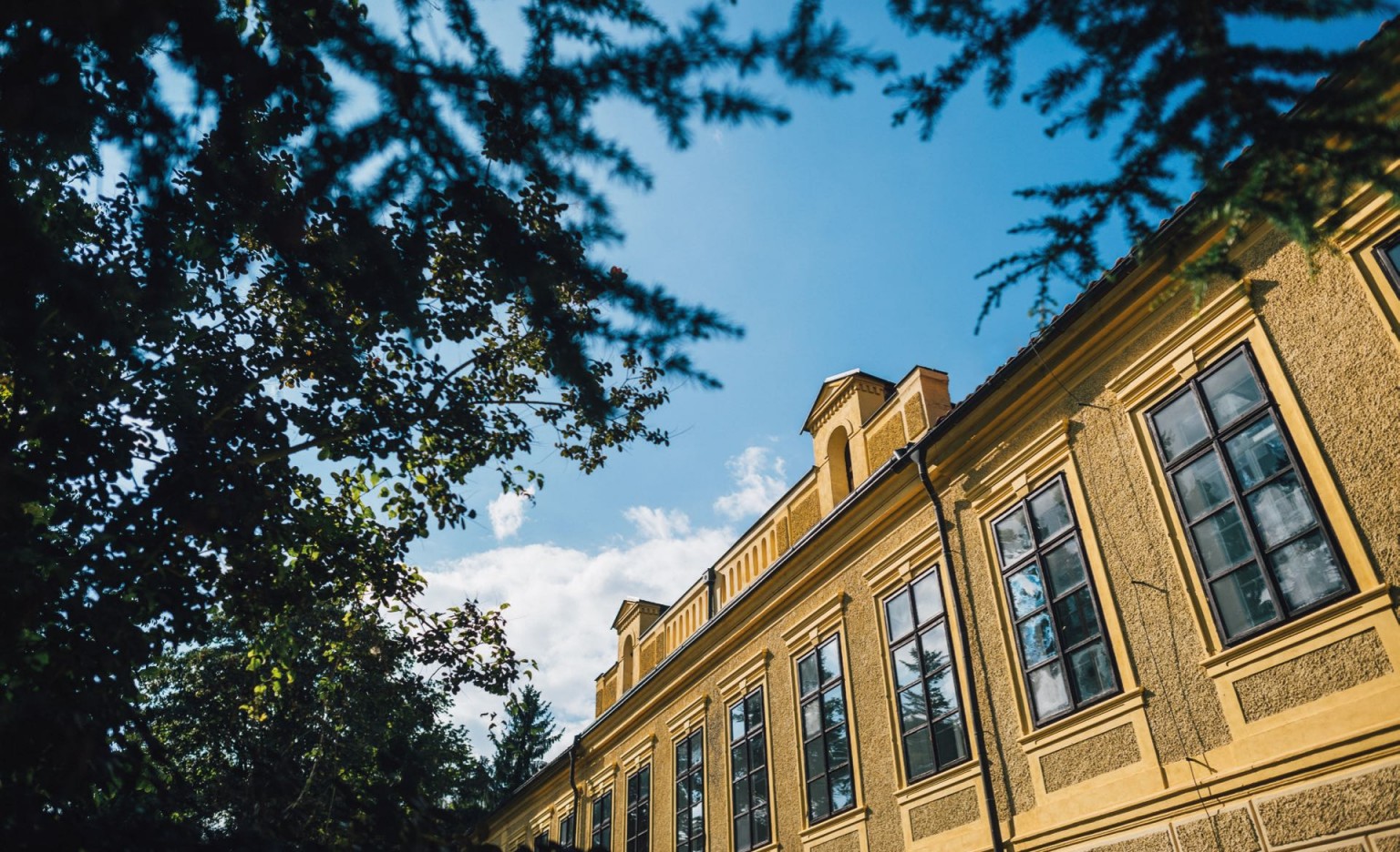 Sunlight on the façade of Hostačov